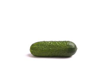 green cucumbers on the white background . isolated. close up.