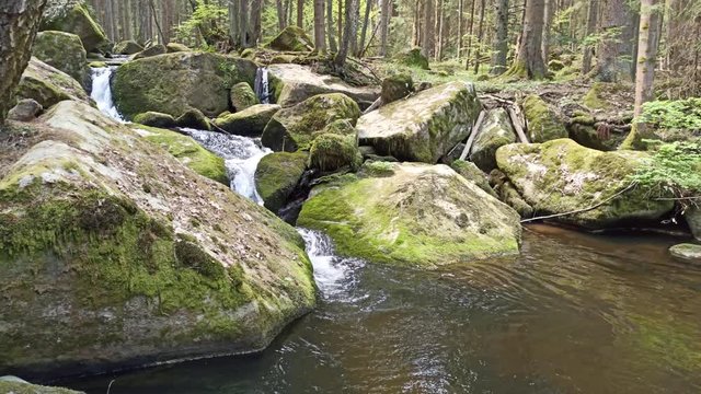 Small waterfalls by spring, Czech Republic, Waterfalls of St. Wolfgang