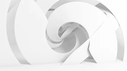 Türaufkleber Abstract white background with soft 3d spiral © evannovostro