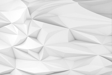 Abstract white triangular pattern. Low-poly background