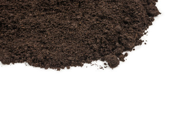 Black land for plant background.