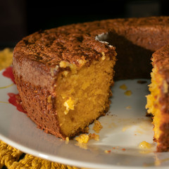 homemade corn cake to eat with friends for afternoon tea