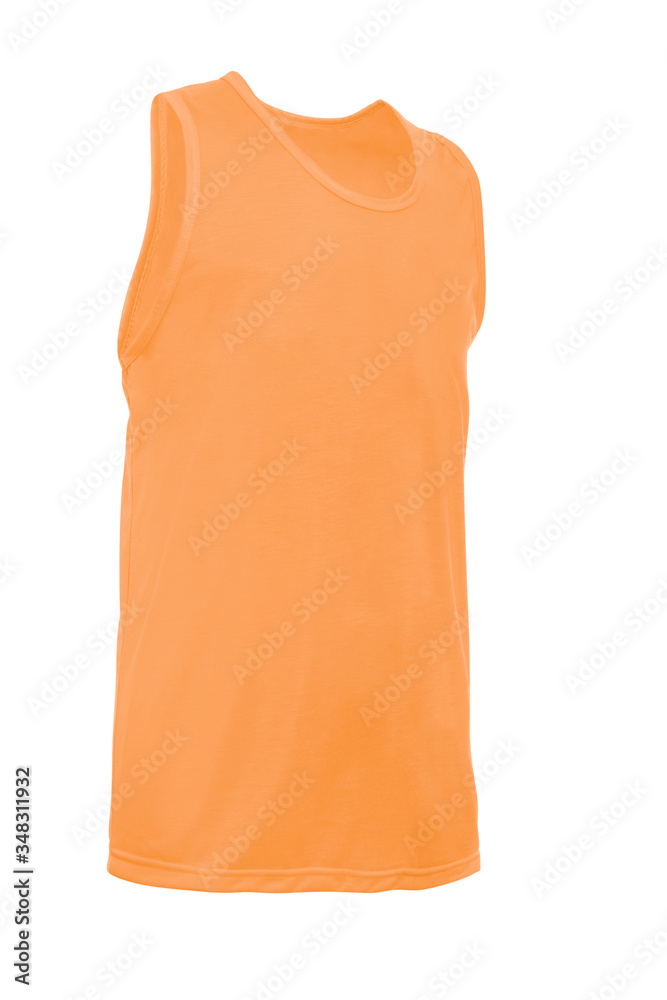 Wall mural Mockup of a template of a man's t-shirt on a white background