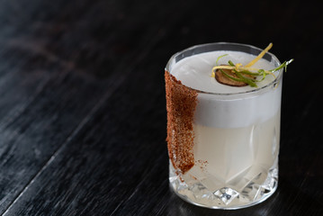 Cinnamon cocktail in the glass