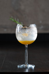 Cocktail with star anise and rosemary