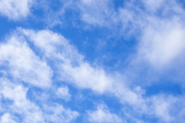 Blue heaven with white clouds