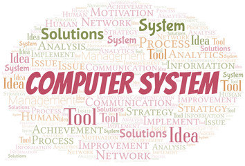 Fototapeta premium Computer System typography vector word cloud.