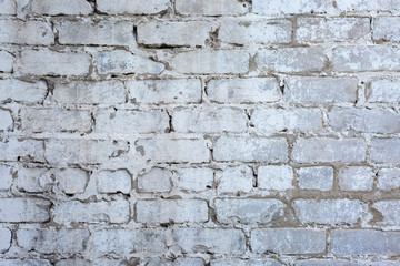  Old gray brick wall background or texture, close up.