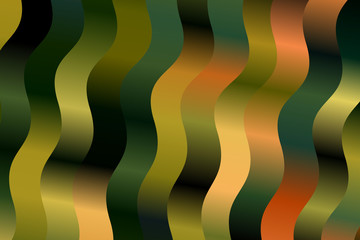 Green, yellow and red waves vector background.