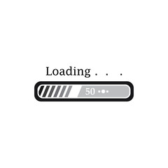 Flat loading bar website template buffering waiting indicator icons