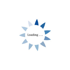 Circle loading spinning website template buffering waiting indicator icons