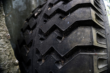 old tractor tire