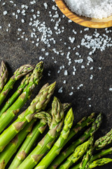 Fresh green asparagus. Healthy seasonal vegetable.
