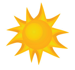 Sun isolated. vector illustration