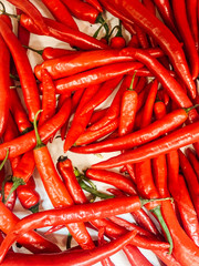 ripe spicy red chilli peppers for eating like a background