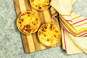 mini cheese pie or quiche o tart