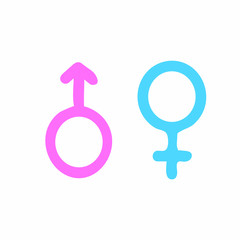 Gender icon vector or male and female flat sign symbols