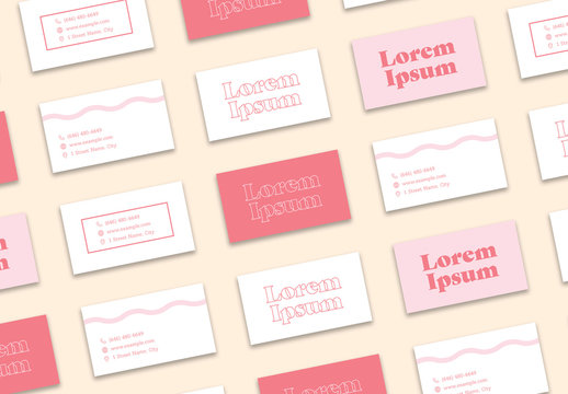 Pink Business Card Layouts