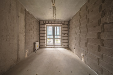 building interior empty room ready for renovation