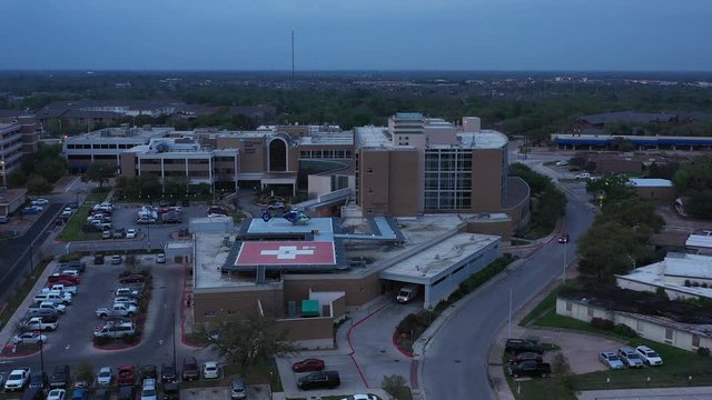 Helicopters, Hospital and an Ambulance, Bryan, Texas, USA
