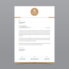 A4 Letterhead Template Vector Design