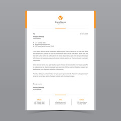 A4 Letterhead Template Vector Design