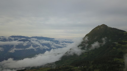 Mountains in peru and andes with drone