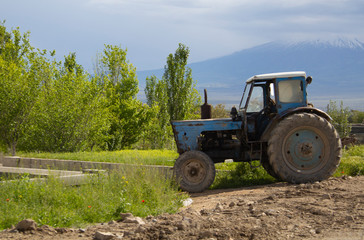 Obraz premium tractor in nature