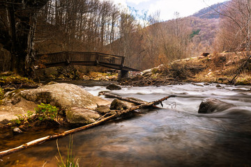 Bridge on the river near the village Dojkinci in Serbia