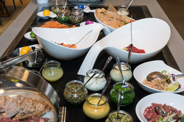 Food Buffet Catering Dining Eating Party Sharing Concept, Easter brunch buffet in a hotel or event