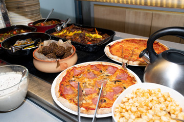 Food Buffet Catering Dining Eating Party Sharing Concept, Easter brunch buffet in a hotel or event