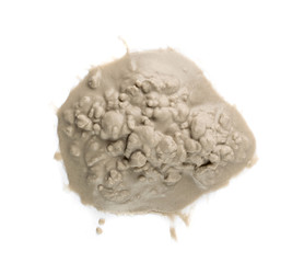 Sandy beach textured pile isolated on white background