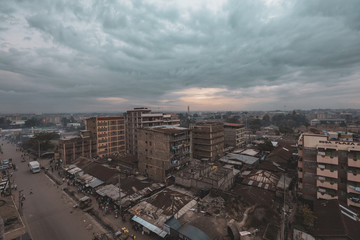 Naklejka na ściany i meble aerial view of Kariobangi North, Nairobi Kenya