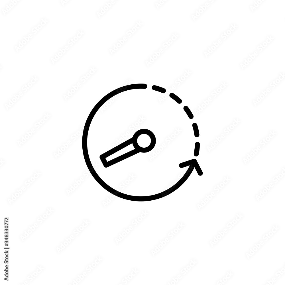 Canvas Prints Waiting icon vector in linear, outline icon isolated on white background