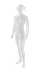 Gloss color mannequin woman isolated