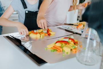 grilled vegetables in the preparation