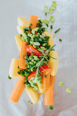 grilled vegetables in the preparation