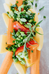 grilled vegetables in the preparation