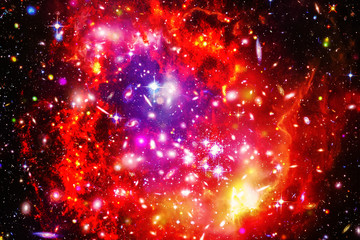 Fototapeta na wymiar Star field in space a nebulae and a gas congestion. The elements of this image furnished by NASA.