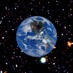 View of the earth from the cosmos. The elements of this image furnished by NASA.