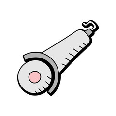 grinding hand drawn vector design. construction icon