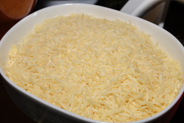 Fresh cooked simple no sauce pasta during brunch buffet