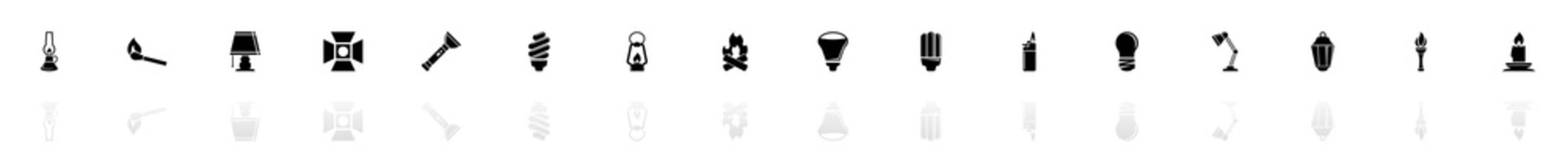 Light Source - Flat Vector Icons