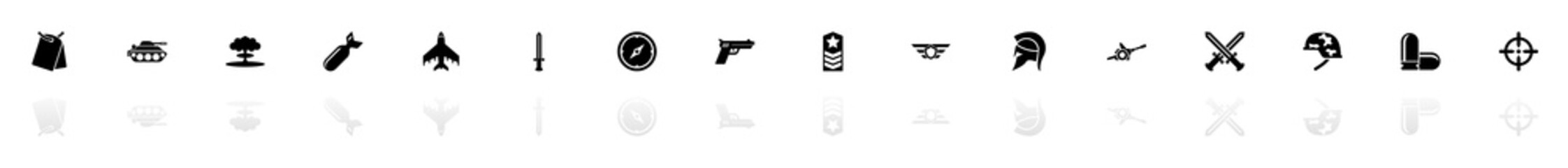 War - Flat Vector Icons