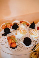 photo of small dessert pieces in a wedding