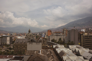 Obraz premium Medellín, Antioquia / Colombia. November 22, 2018. Medellín is the capital of the mountainous province of Antioquia (Colombia). Nicknamed the 