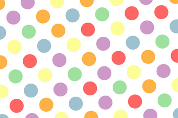 pastel rainbow colors dots textile pattern fabric background