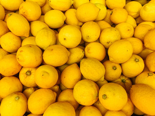lots of ripe citrus yellow lemons to eat like a background