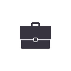 Portfolio vector icon isolated on white in flat style. Case symbol. Briefcase illustration