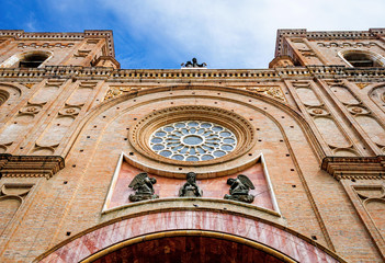 Cathedral of la Inmaculada Concepción, in downtown Cuenca, UNESCO World heritage site, Ecuador, on a sunny beautiful morning.